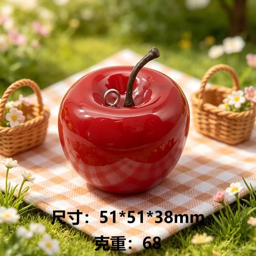 Realistic Resin Apple Charm – DIY Fruit Pendant for Keychains, Bags & Crafts